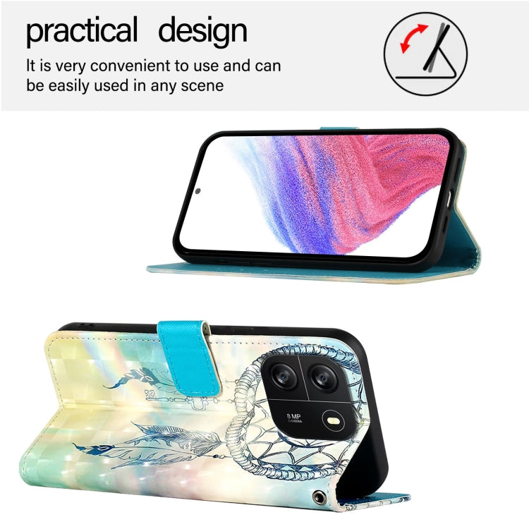 For Blackview Wave 6C 3D Painting Horizontal Flip Leather Phone Case(Dream Wind Chimes)