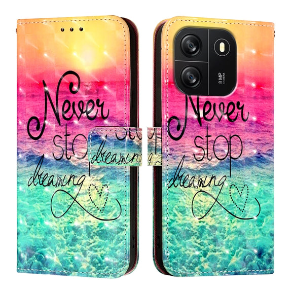 For Blackview Wave 6C 3D Painting Horizontal Flip Leather Phone Case(Chasing Dreams)