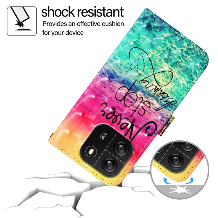 For Blackview Wave 6C 3D Painting Horizontal Flip Leather Phone Case(Chasing Dreams)