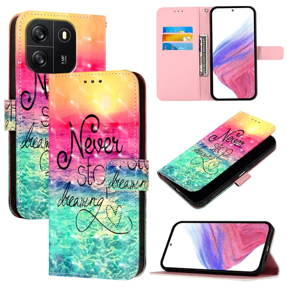 For Blackview Wave 6C 3D Painting Horizontal Flip Leather Phone Case(Chasing Dreams)