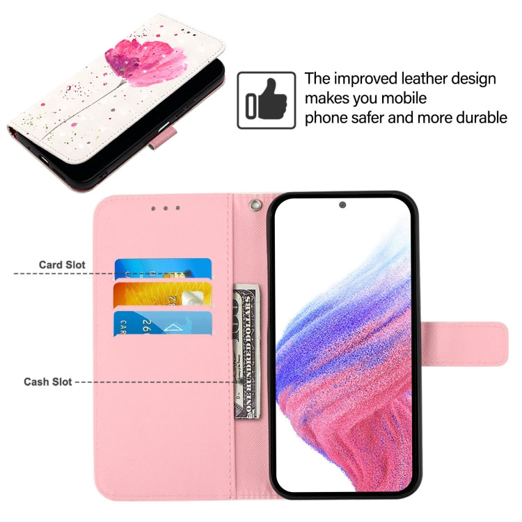 For Blackview Wave 6C 3D Painting Horizontal Flip Leather Phone Case(Flower)