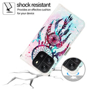 For Blackview Wave 6C 3D Painting Horizontal Flip Leather Phone Case(Color Drop Wind Chimes)