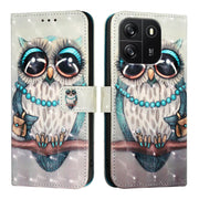 For Blackview Wave 6C 3D Painting Horizontal Flip Leather Phone Case(Grey Owl)