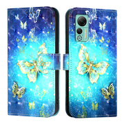 For Ulefone Note 14 3D Painting Horizontal Flip Leather Phone Case(Golden Butterfly)
