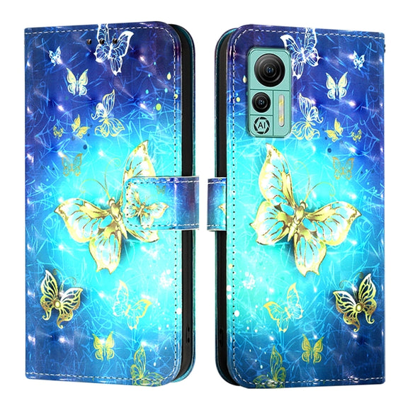 For Ulefone Note 14 3D Painting Horizontal Flip Leather Phone Case(Golden Butterfly)