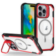 For iPhone 16 Pro Max Transparent Acrylic MagSafe Lens Holder Phone Case(Red) - iPhone 16 Pro Max Cases by PMC TechLife | Online Shopping South Africa | PMC TechLife | Buy Now Pay Later Mobicred