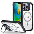 For iPhone 16 Pro Transparent Acrylic MagSafe Lens Holder Phone Case(Navy) - iPhone 16 Pro Cases by PMC TechLife | Online Shopping South Africa | PMC TechLife | Buy Now Pay Later Mobicred