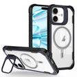 For iPhone 16 Plus Transparent Acrylic MagSafe Lens Holder Phone Case(Navy) - free shipping - PMC TechLife - Order now!