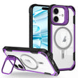 For iPhone 16 Plus Transparent Acrylic MagSafe Lens Holder Phone Case(Purple) - iPhone 16 Plus Cases by PMC TechLife | Online Shopping South Africa | PMC TechLife | Buy Now Pay Later Mobicred