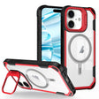 For iPhone 16 Transparent Acrylic MagSafe Lens Holder Phone Case(Red) - iPhone 16 Cases by PMC TechLife | Online Shopping South Africa | PMC TechLife | Buy Now Pay Later Mobicred