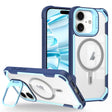 For iPhone 16 Transparent Acrylic MagSafe Lens Holder Phone Case(Blue) - iPhone 16 Cases by PMC TechLife | Online Shopping South Africa | PMC TechLife | Buy Now Pay Later Mobicred