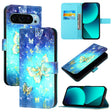For Google Pixel 9 3D Painting Horizontal Flip Leather Phone Case(Golden Butterfly) - Google Cases by PMC TechLife | Online Shopping South Africa | PMC TechLife | Buy Now Pay Later Mobicred