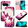 For Google Pixel 9 3D Painting Horizontal Flip Leather Phone Case(Rose Butterfly) - Google Cases by PMC TechLife | Online Shopping South Africa | PMC TechLife | Buy Now Pay Later Mobicred