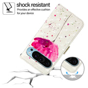For Google Pixel 9 3D Painting Horizontal Flip Leather Phone Case(Flower)