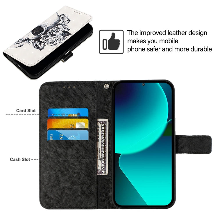 For Google Pixel 9 / 9 Pro 3D Painting Horizontal Flip Leather Phone Case(Skull)
