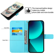 For Google Pixel 9 3D Painting Horizontal Flip Leather Phone Case(Grey Owl)