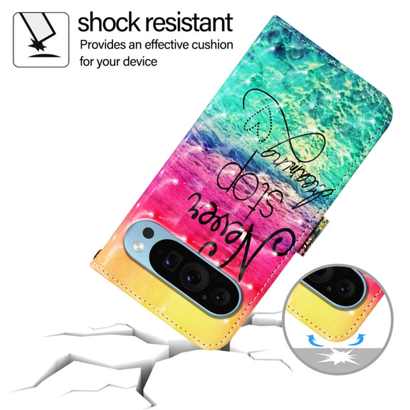 For Google Pixel 9 Pro XL 3D Painting Horizontal Flip Leather Phone Case(Chasing Dreams)