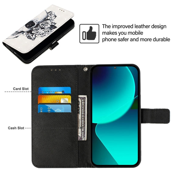For Google Pixel 9 Pro XL 3D Painting Horizontal Flip Leather Phone Case(Skull)