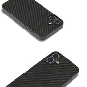 For iPhone 16 Carbon Fiber Texture Protective Phone Case(Black)