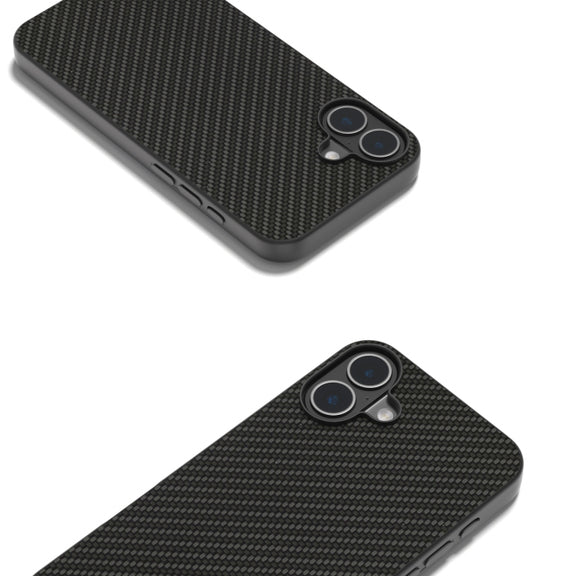 For iPhone 16 Carbon Fiber Texture Protective Phone Case(Black)