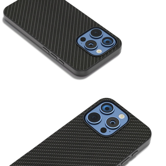 For iPhone 16 Pro Carbon Fiber Texture Protective Phone Case(Black)