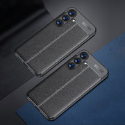 For Samsung Galaxy S25 5G Litchi Texture Shockproof TPU Phone Case(Black)