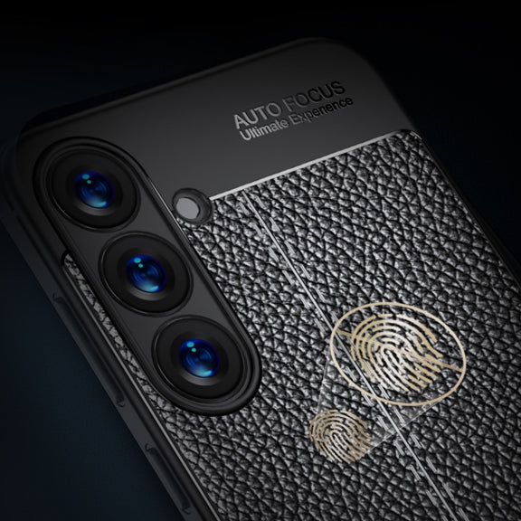 For Samsung Galaxy S25 5G Litchi Texture Shockproof TPU Phone Case(Black)