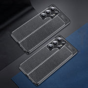 For Samsung Galaxy S25 Ultra 5G Litchi Texture Shockproof TPU Phone Case(Black)