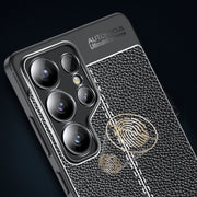 For Samsung Galaxy S25 Ultra 5G Litchi Texture Shockproof TPU Phone Case(Black)