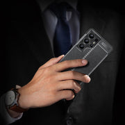For Samsung Galaxy S25 Ultra 5G Litchi Texture Shockproof TPU Phone Case(Black)