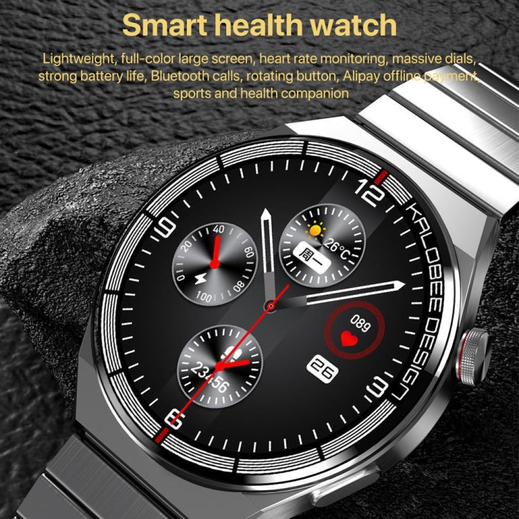 1.3 inch Leather Band IP68 Water-resistant Smart Watch Support Bluetooth Call(Black)