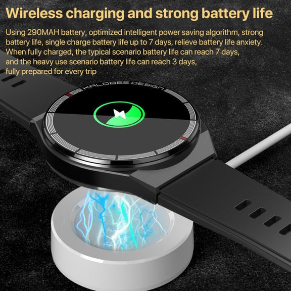 1.3 inch Leather Band IP68 Water-resistant Smart Watch Support Bluetooth Call(Black)