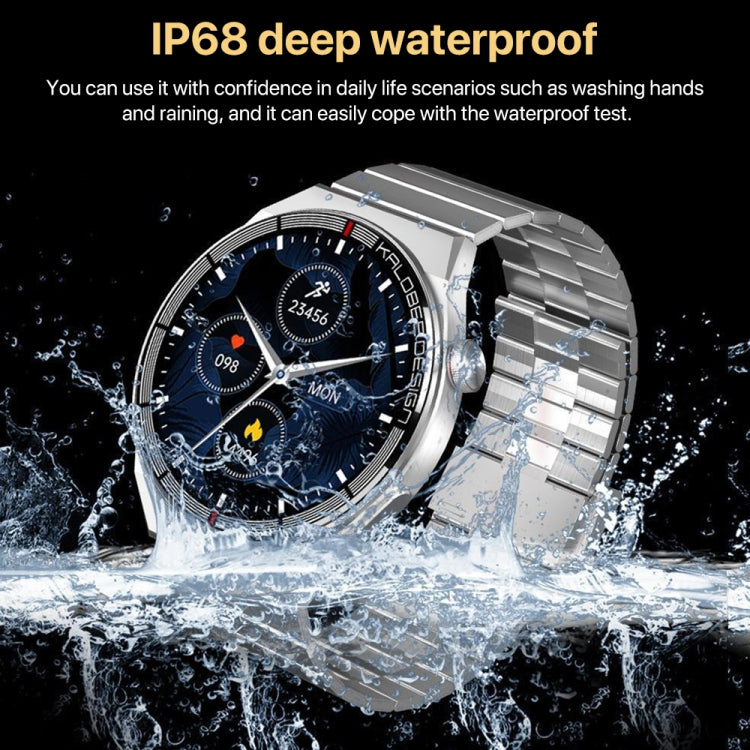 1.3 inch Leather Band IP68 Water-resistant Smart Watch Support Bluetooth Call(Black)