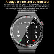 1.3 inch Leather Band IP68 Water-resistant Smart Watch Support Bluetooth Call(Black)