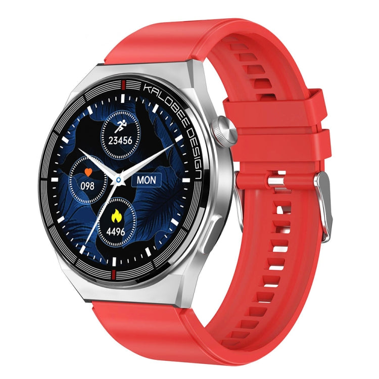 1.3 inch Silicone Band IP68 Water-resistant Smart Watch Support Bluetooth Call(Red)