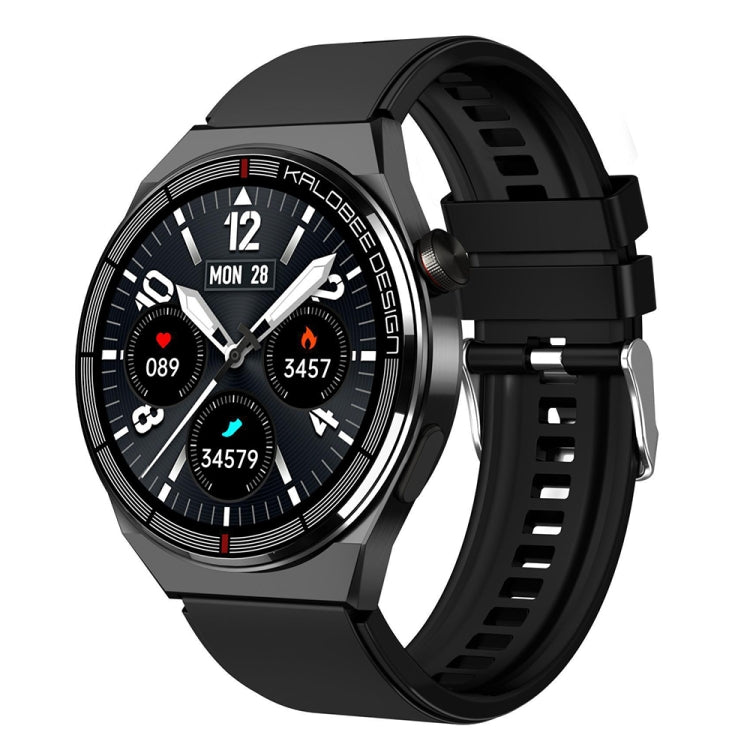 1.3 inch Silicone Band IP68 Water-resistant Smart Watch Support Bluetooth Call(Black)