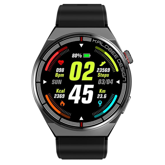 1.3 inch Silicone Band IP68 Water-resistant Smart Watch Support Bluetooth Call(Black)