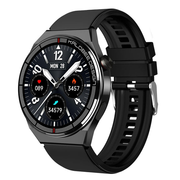 1.3 inch Silicone Band IP68 Water-resistant Smart Watch Support Bluetooth Call(Black)