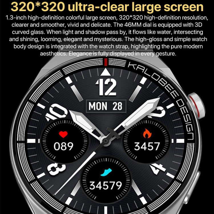 1.3 inch Silicone Band IP68 Water-resistant Smart Watch Support Bluetooth Call(Black)