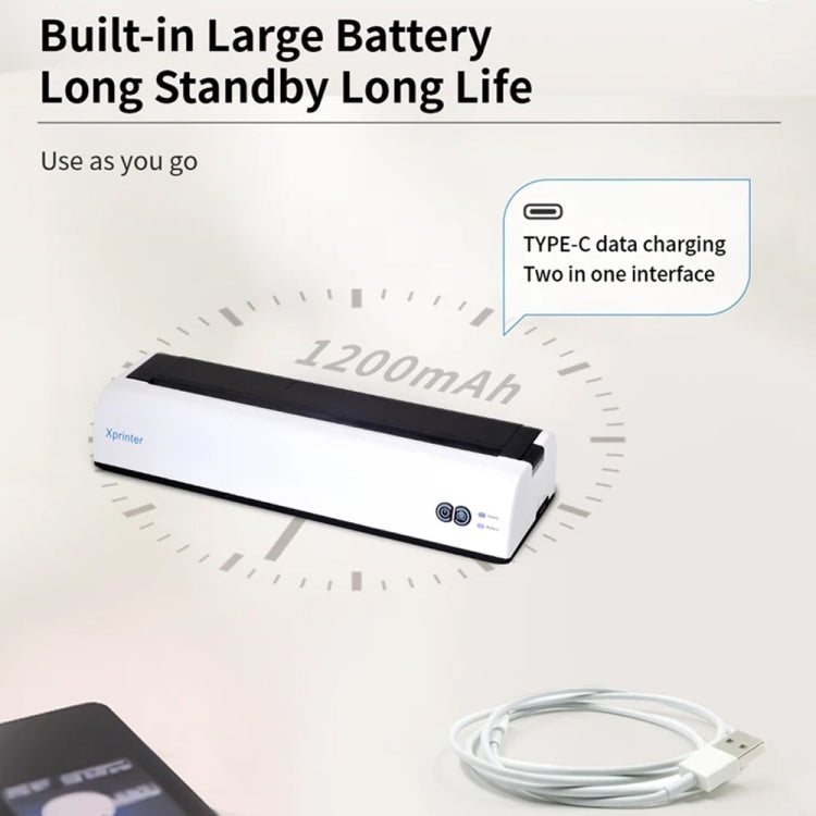 Xprinter P81 USB Interface + Portable Bluetooth Thermal Printer(AU Plug)