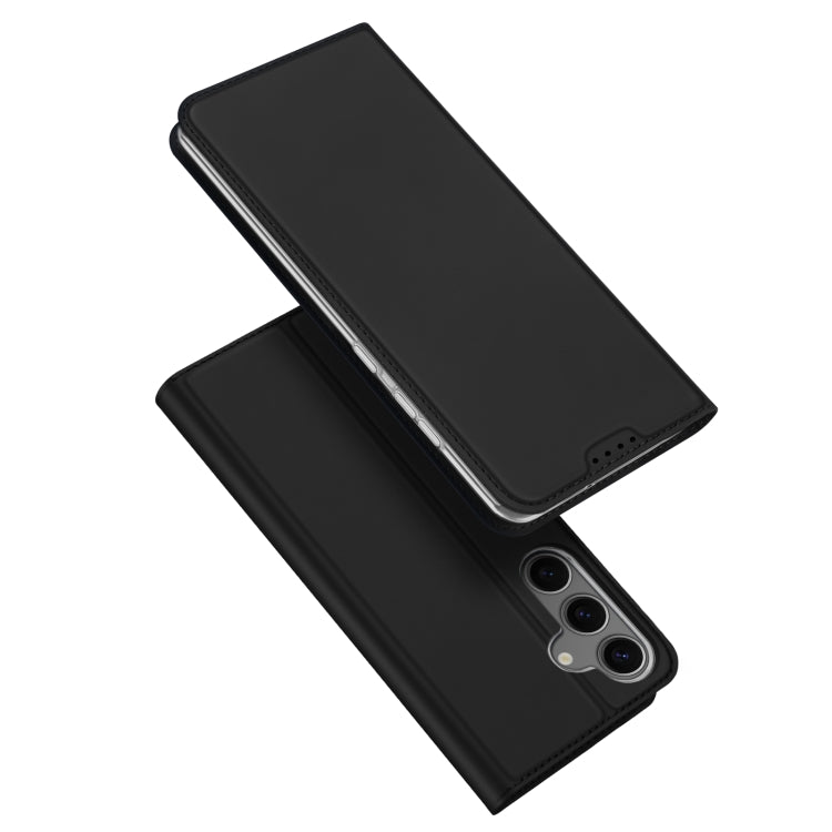 For Samsung Galaxy S25 5G DUX DUCIS Skin Pro Series Flip Leather Phone Case(Black)