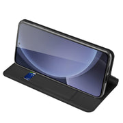 For Samsung Galaxy S25 5G DUX DUCIS Skin Pro Series Flip Leather Phone Case(Black)