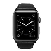 For Apple Watch Ultra 49mm Oil Wax Genuine Leather Watch Band(Black)