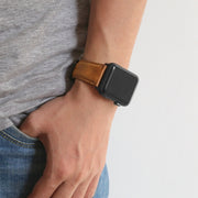 For Apple Watch Ultra 49mm Oil Wax Genuine Leather Watch Band(Black)