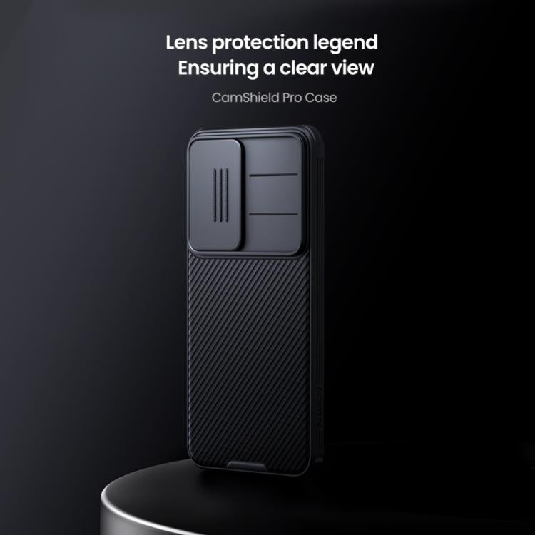 For Samsung Galaxy S25 5G NILLKIN Black Mirror Pro Series Camshield PC Phone Case(Black)
