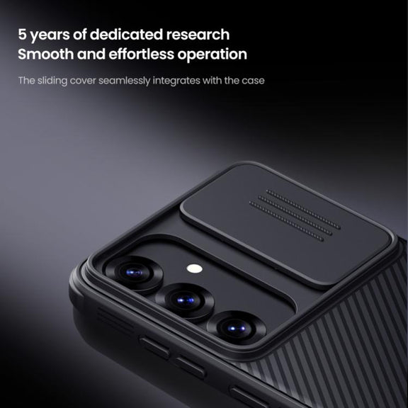 For Samsung Galaxy S25 5G NILLKIN Black Mirror Pro Series Camshield PC Phone Case(Black)