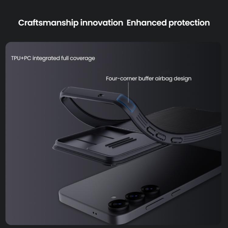 For Samsung Galaxy S25 5G NILLKIN Black Mirror Pro Series Camshield PC Phone Case(Black)