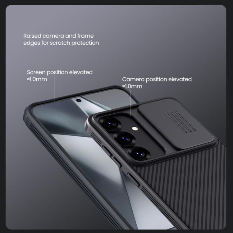 For Samsung Galaxy S25 5G NILLKIN Black Mirror Pro Series Camshield PC Phone Case(Black)