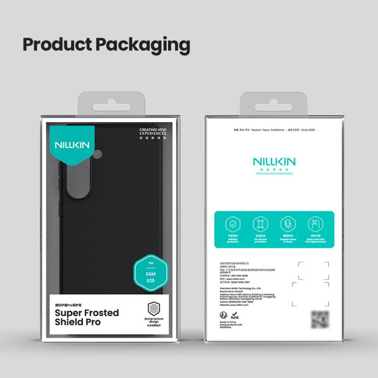 For Samsung Galaxy S25 5G NILLKIN Frosted Shield Pro PC + TPU Phone Case(Black)