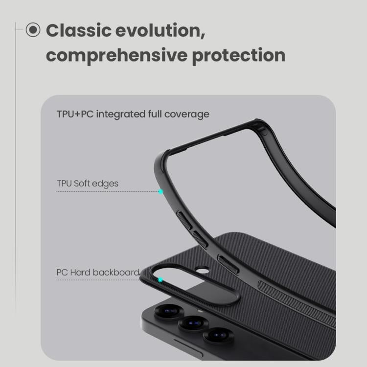 For Samsung Galaxy S25 5G NILLKIN Frosted Shield Pro PC + TPU Phone Case(Black)